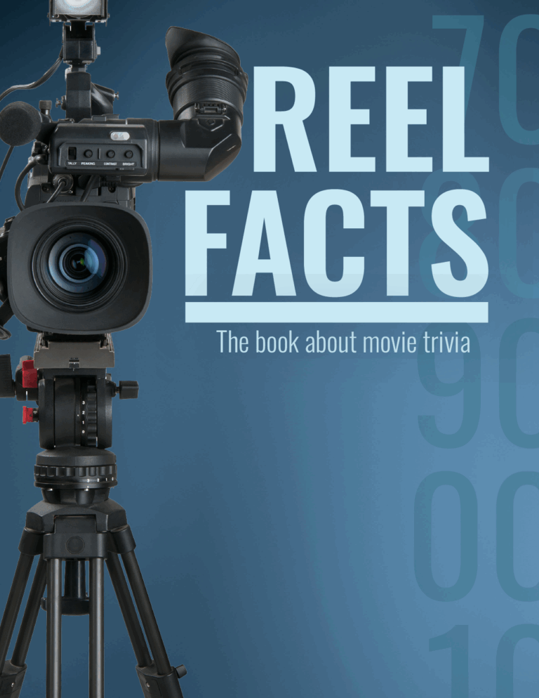 a book cover for a book about movie trivia